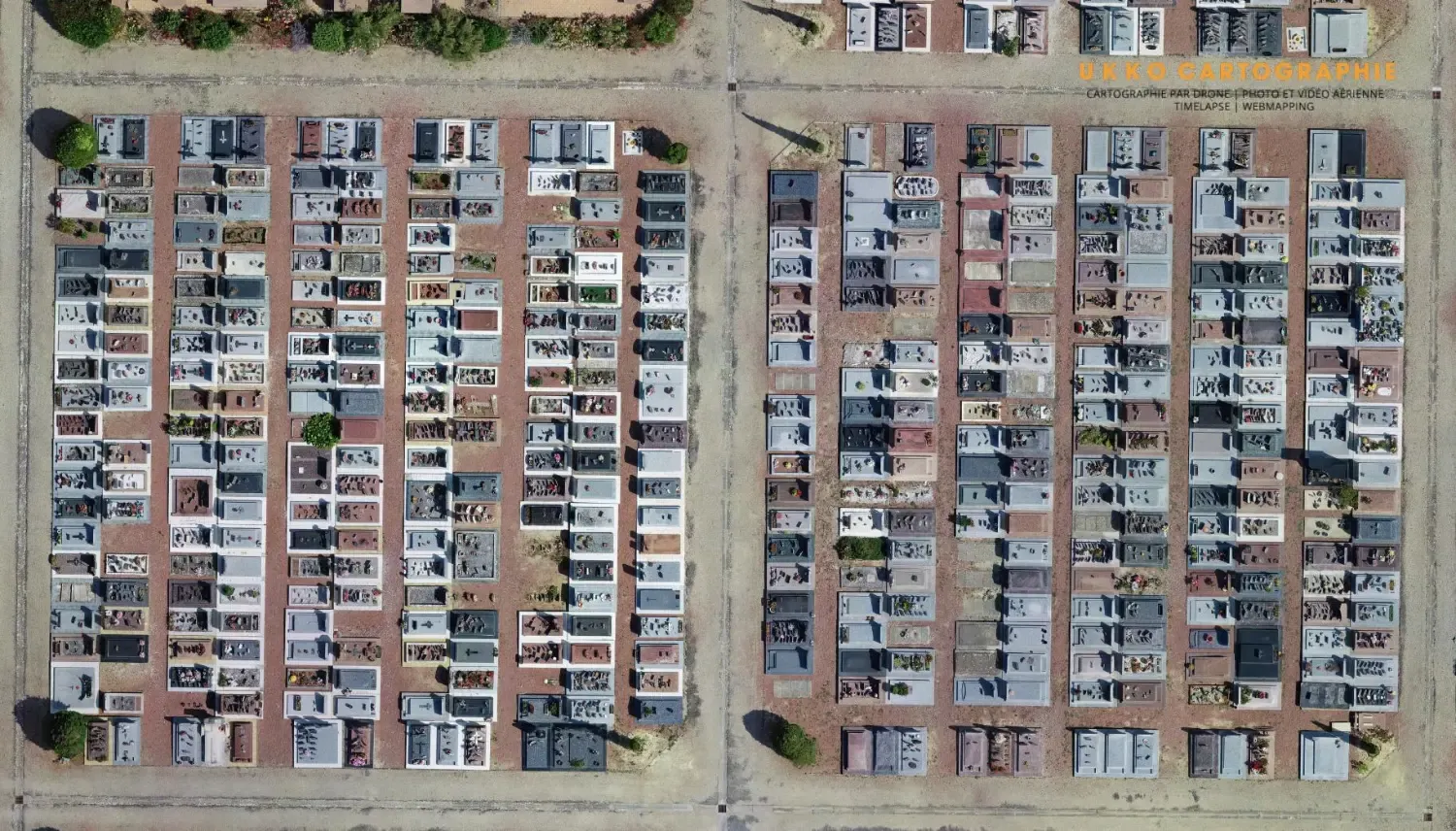 Orthophotographie drone d'un cimetière en Charente-Maritime