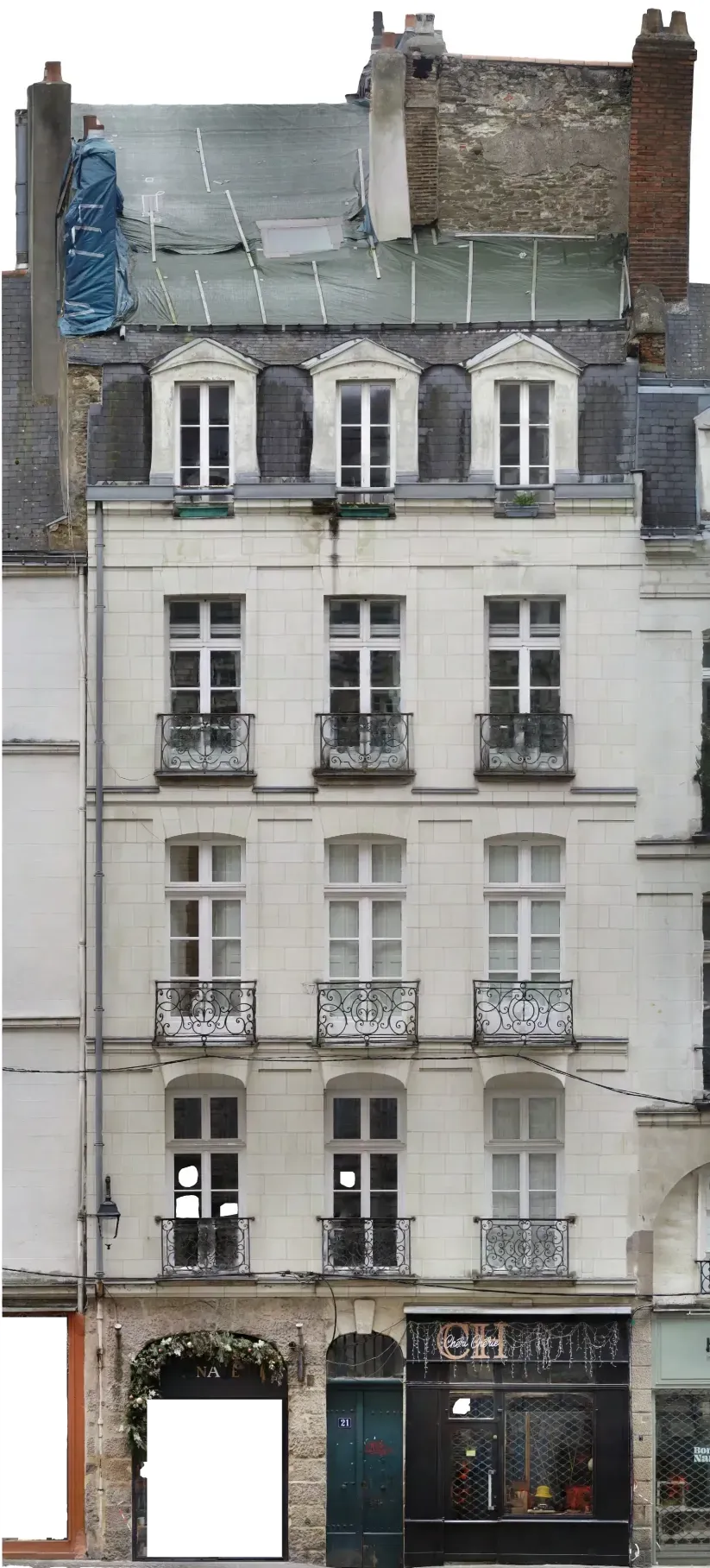 Relevé de façade par drone
